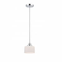 Soho Mini Pendant Light, Satin White Glass