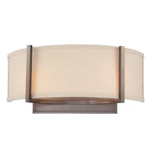 Nuvo 60W 2-Light Decorative Wall Sconce, Hazel Bronze