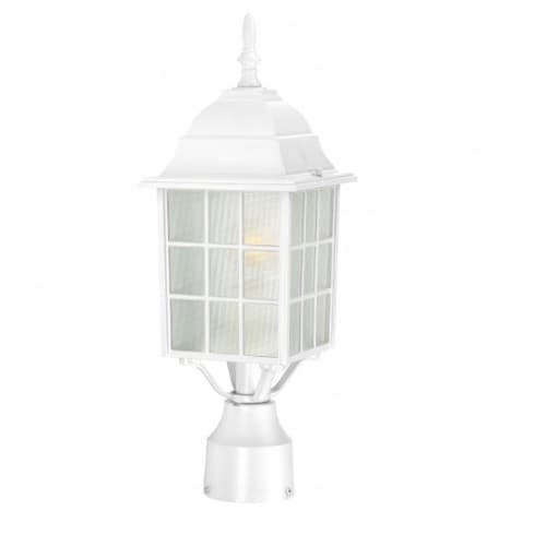 Nuvo 17" Adams Outdoor Post Light, Frosted Glass