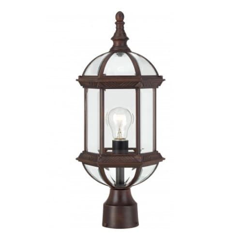 Nuvo 100W 19" 1-Light Outdoor Post Lantern, Rustic Bronze