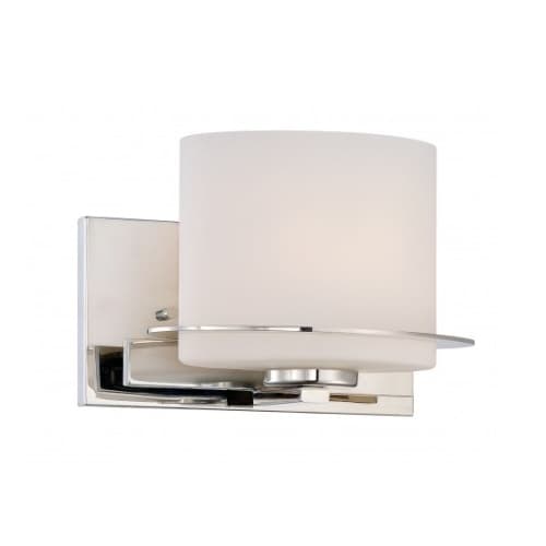 Nuvo Loren Vanity Light Fixture, Polished Nickel, Etched Opal Glass