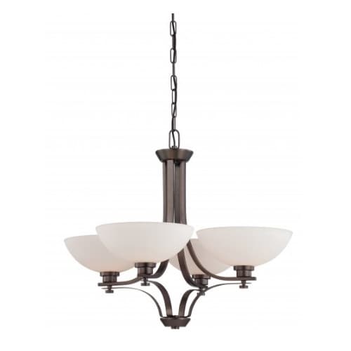 Nuvo 60W 4-Light Chandelier, Hazel Bronze