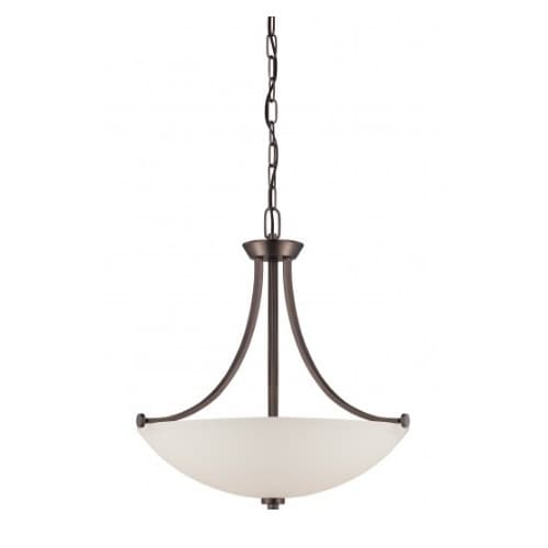 Nuvo 60W 3-Light Pendant Light Fixture, Hazel Bronze