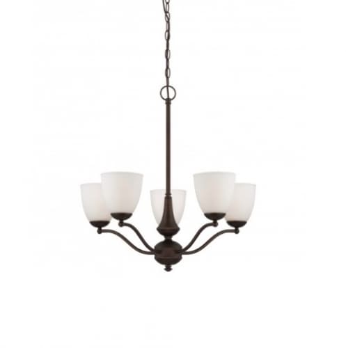 Nuvo 100W Patton Chandelier Light, Arms Up, Prairie Bronze