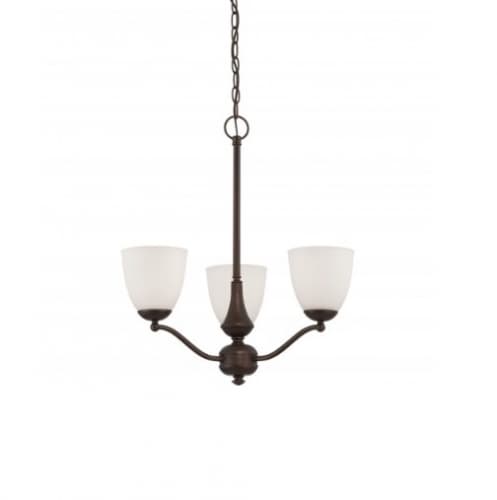 Nuvo 60W Patton Chandelier Light, Arms Up, Prairie Bronze