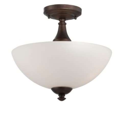 Nuvo 60W Patton Semi-Flush Mount, Prairie Bronze