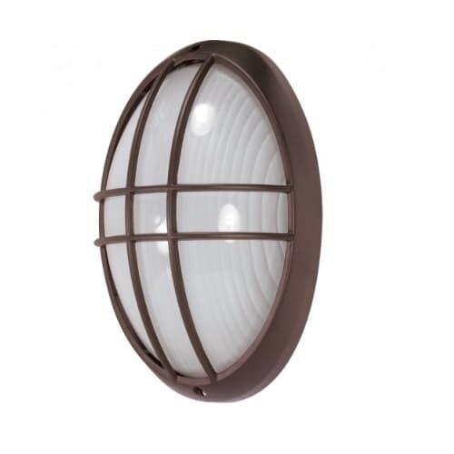 Nuvo 13-in Bulk Head Fixture, Oval Cage, Bronze