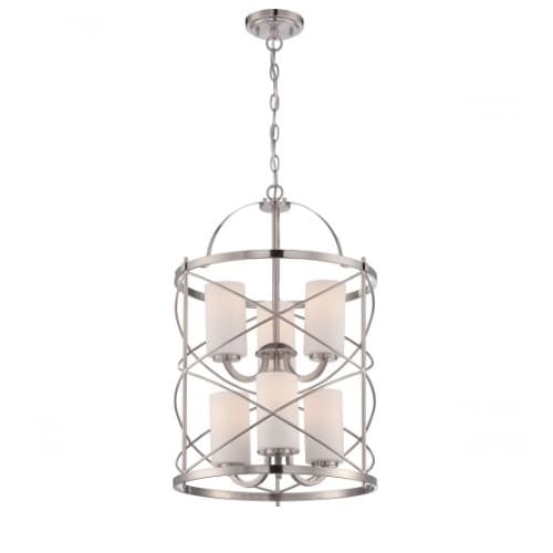 Nuvo Ginger 2-Tier Chandelier Light, Brushed Nickel