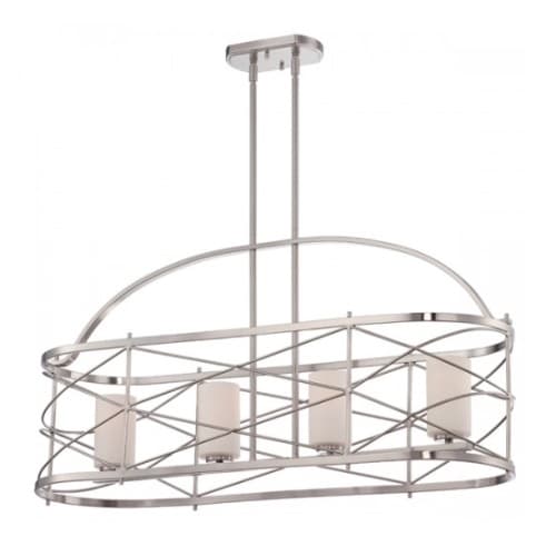 Nuvo Ginger Island Pendant Light, Brushed Nickel