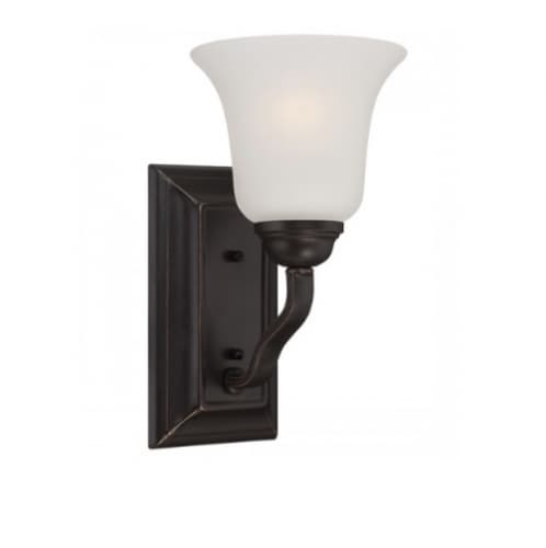 Nuvo 60W Elizabeth Vanity Light Fixture, 1-Light, Sudbury Bronze