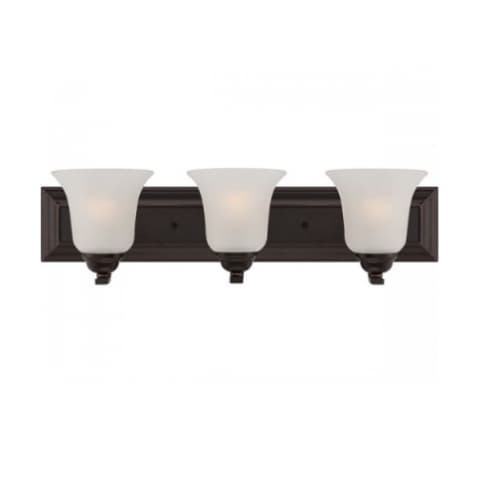 Nuvo 60W Elizabeth Vanity Light Fixture, 3-Light, Sudbury Bronze