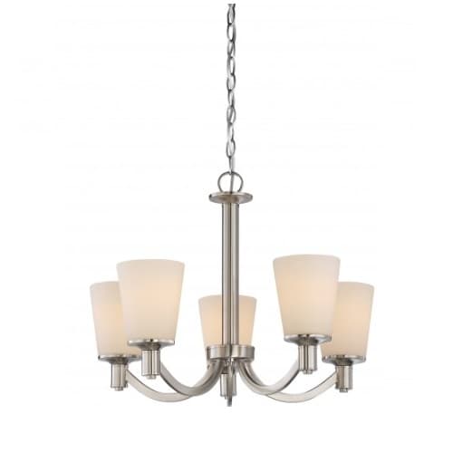 Nuvo Laguna Hanging Chandelier, Brushed Nickel