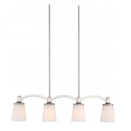 Nuvo Laguna Kitchen Island Pendant Light, Brushed Nickel