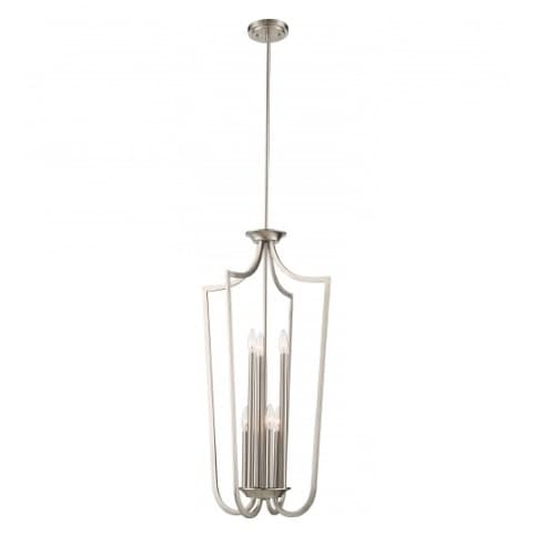 Nuvo 71" Laguna Caged Pendant, Brushed Nickel