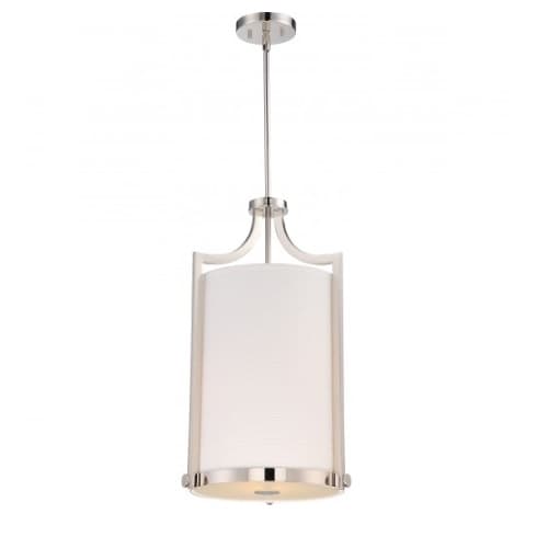 Nuvo Meadow Foyer Light, Polish Nickel Finish