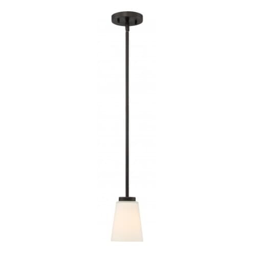 Nuvo Nome Pendant Light Fixture, Mahogany Bronze, Frosted Glass