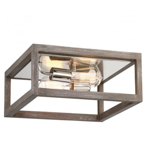 Nuvo Bliss LED Flush Mount Light, Driftwood Finish