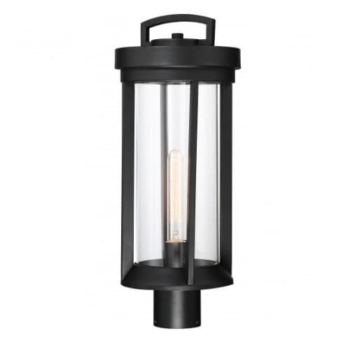 Nuvo 60W, Huron Post Lantern Light, Aged Bronze and Clear Glass