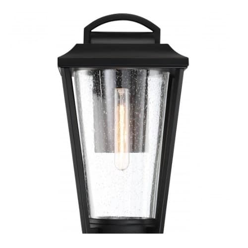 Nuvo 60W Lakeview Small Lantern Light, Aged Bronze Finish, Clear Seed Glass