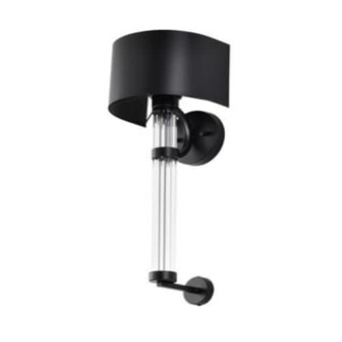 Nuvo Teagon Wall Sconce Fixture w/o Bulb, Metal Shade, 120V, Matte Black