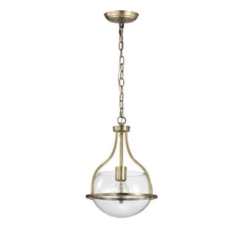 Nuvo 10-in Amado Pendant Light Fixture w/o Bulb, 120V, Vintage Brass