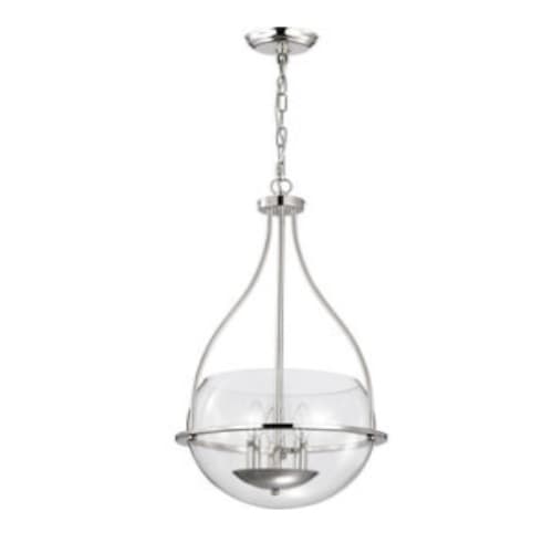 Nuvo 14-in Amado Pendant Light Fixture w/o Bulbs, 3-Light, Polished Nickel