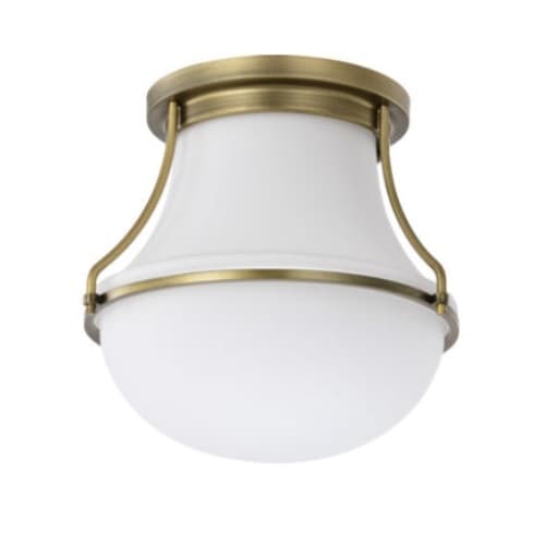 Nuvo 10-in Valdora Flush Mount Fixture w/o Bulb, 120V, Natural Brass