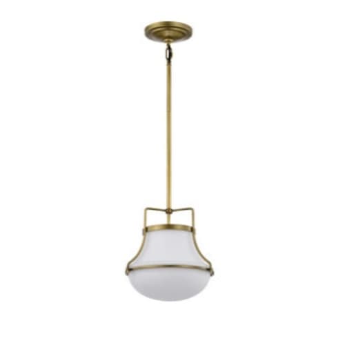 Nuvo 10-in Valdora Pendant Fixture w/o Bulb, 120V, Natural Brass