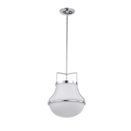 Nuvo 14-in Valdora Pendant Fixture w/o Bulb, 120V, Polished Nickel