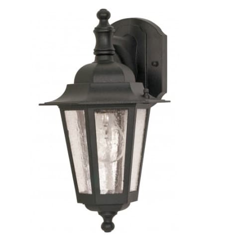 Nuvo Cornerstone, 18" Wall Lantern Light, Arm Down, Textured Black Finish