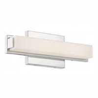 Slick LED 13" Vanity Light Fixture, Polished Nickel, Frosted Acrylic