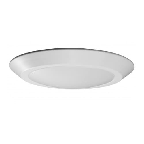 Nuvo LED 10" Flush Mount Disk Light Fixture, White, Frosted White Polymer, 3000K