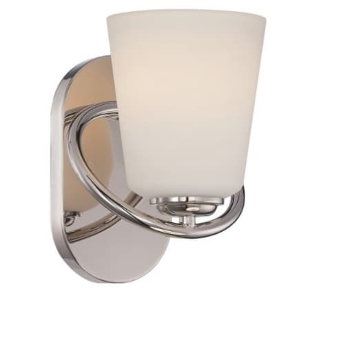 Nuvo 9.8W Dylan Vanity Light Fixture, Etched Opal, Polished Nickel