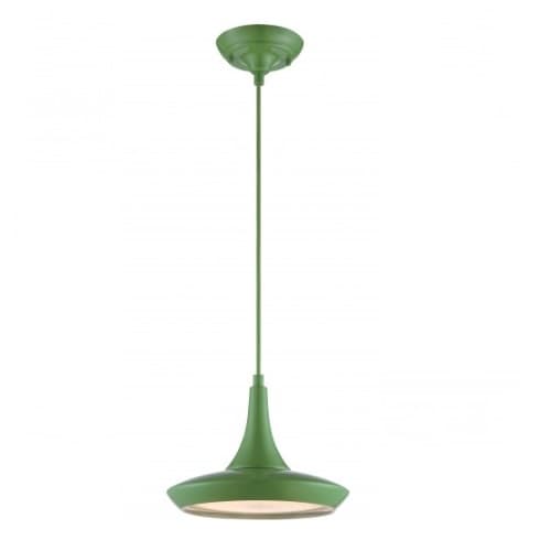 Nuvo 20W Fantom LED Colored Pendant Light, Rayon Wire, Green Finish