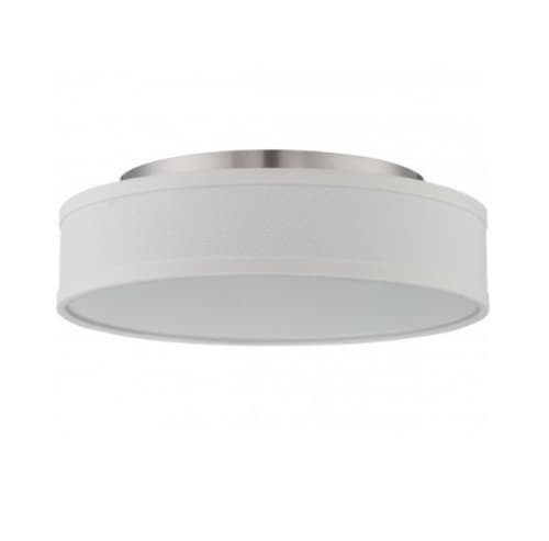 Nuvo 18W Heather LED Flush Mount, Polished Nickel, 3000K