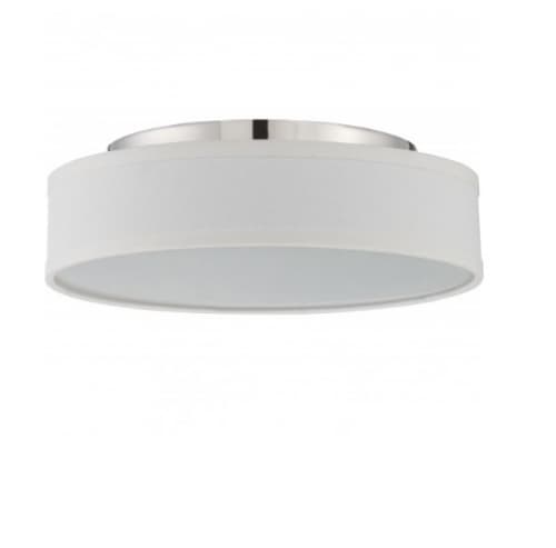 Nuvo 18W Heather LED Flush Mount, Polished Nickel, 3000K