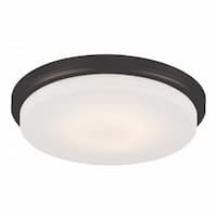 Dale LED Flush Mount Light Fixture, Mahogany Bronze, Opal Frosted Glass