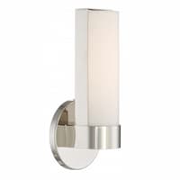 10W LED 6" Vanity w/ White Acrylic Lens, Polished Nickel, 3000K