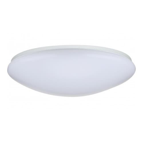 Nuvo 19" LED Flush Mount Light Fixture, White, Polymer