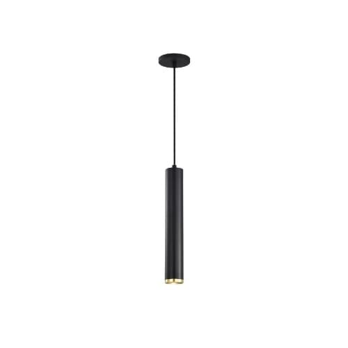 Nuvo 16-in 12W Century LED Pendant, 1020 lm, Matte Black & Brushed Brass