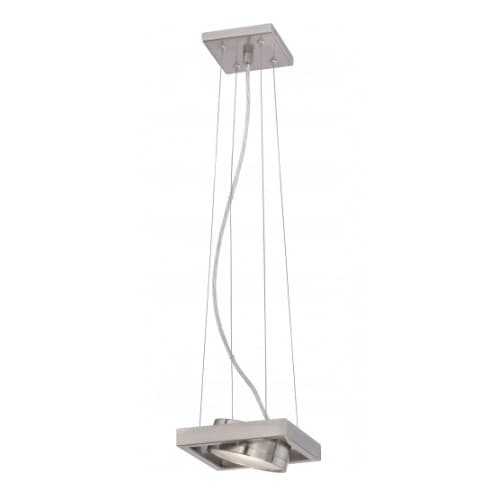 Nuvo 15W LED Hawk Pendant Light w/ Pivoting Head, Brushed Nickel, 3000K