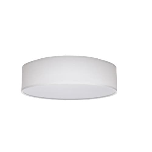 Nuvo 15-in 20W LED Fabric Drum Flush Mount, 120V, CCT Selectable, White