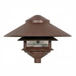 Nuvo 2-Tier PathLight Pagoda Light Fixture w/ Large Hood, Old Bronze