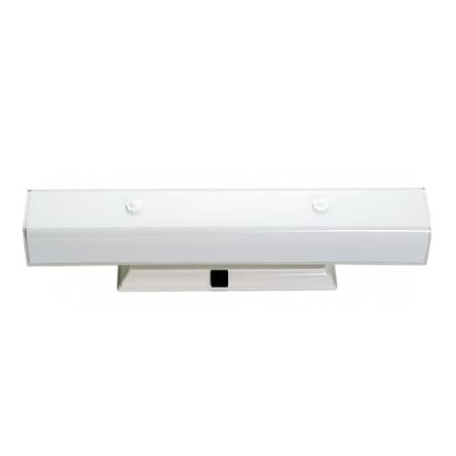 Nuvo 24" Vanity Light Fixture, White "U" Channel Glass