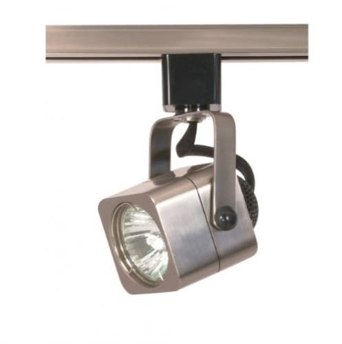 Nuvo 50W Track Light, MR16, Square Head, 1-Light, Brushed Nickel