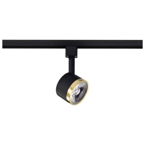 Nuvo 12W Track Head Light, 1020 lm, 120V, 3000K, Black/Brass