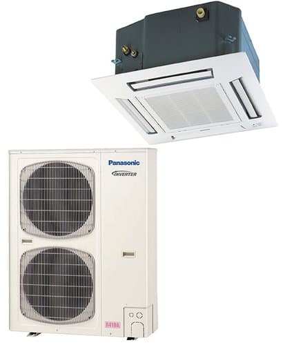 Panasonic HVAC 42K BTU 4-Way Cassette Ductless Mini Split System - Heat Pump & Air Conditioner