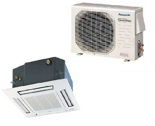 Panasonic HVAC 12K BTU 4-Way Cassette Ductless Mini Split System - Heat Pump & Air Conditioner