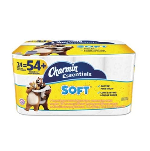 Procter & Gamble Charmin Essentials Soft Bathroom Tissue, 2-Ply, 24 Rolls/Pack