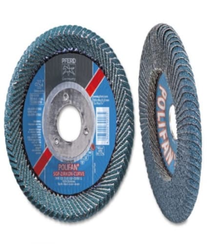 Pferd 4.5 in SGP Zirkon Curve Flap Discs, 40 Grit, 13,300 RPM